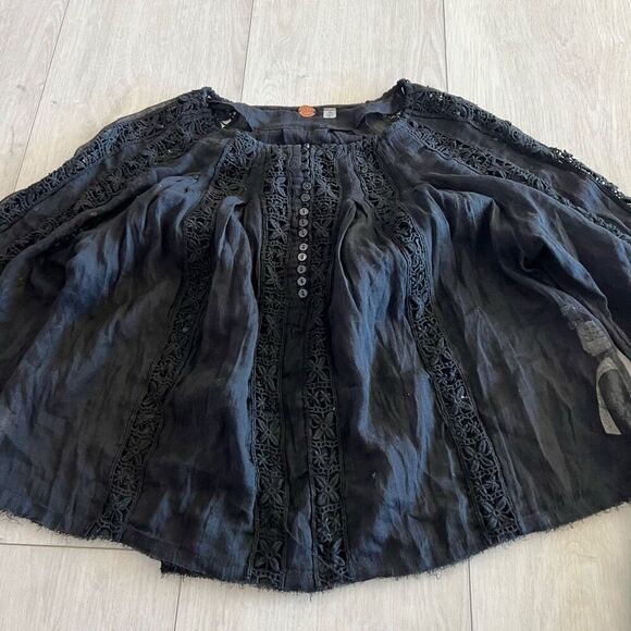 Free people womens black top size s - Picture 2 of 9